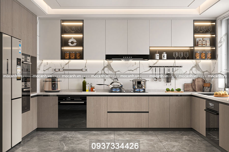 tủ bếp MDF chống ẩm phủ Melamine đã trở thành một lựa chọn phổ biến cho nhiều gia đình