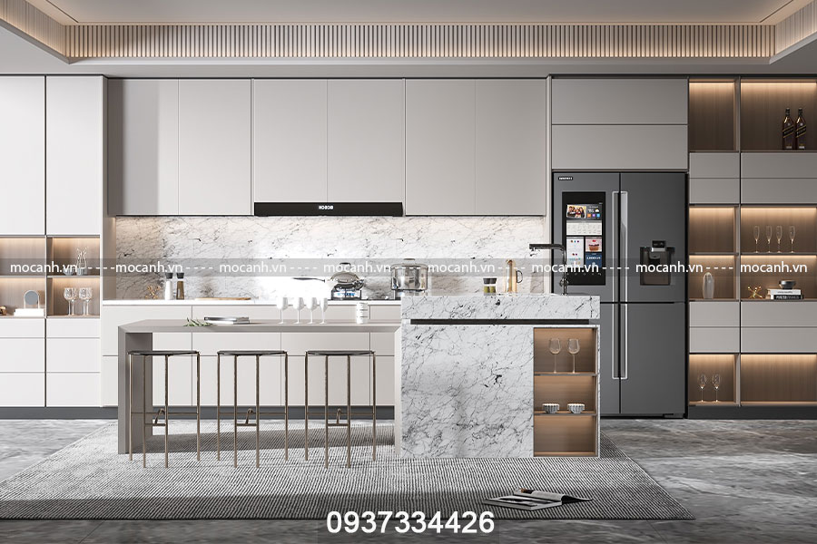 "mẫu tủ bếp đẹp đơn giản" đang ngày càng được ưa chuộng bởi sự tinh tế, tiện lợi và không kém phần sang trọng