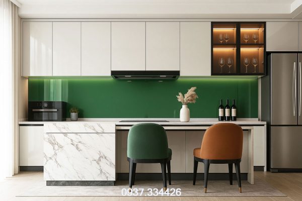 tủ bếp Acrylic đẹp hiện đại