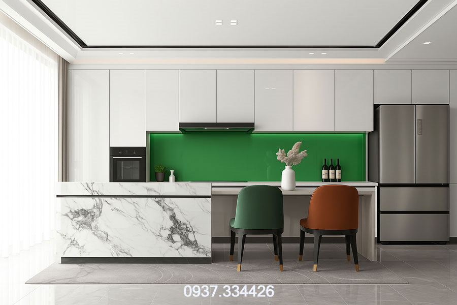 tủ bếp Acrylic đẹp hiện đại