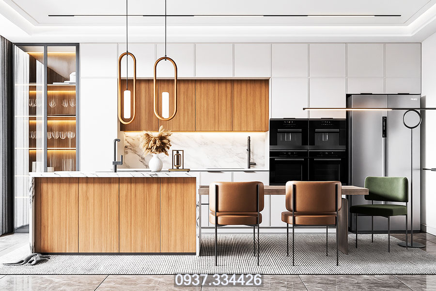 tủ bếp Laminate đẹp, hiện đại