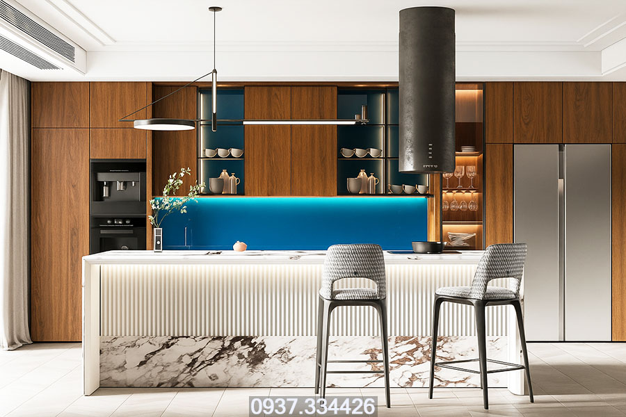 tủ bếp Laminate đẹp, hiện đại