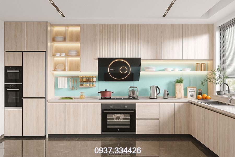 tủ bếp Laminate đẹp, hiện đại