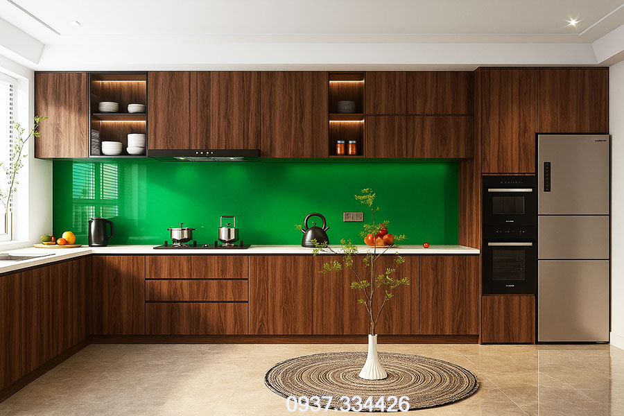 tủ bếp Laminate đẹp, hiện đại