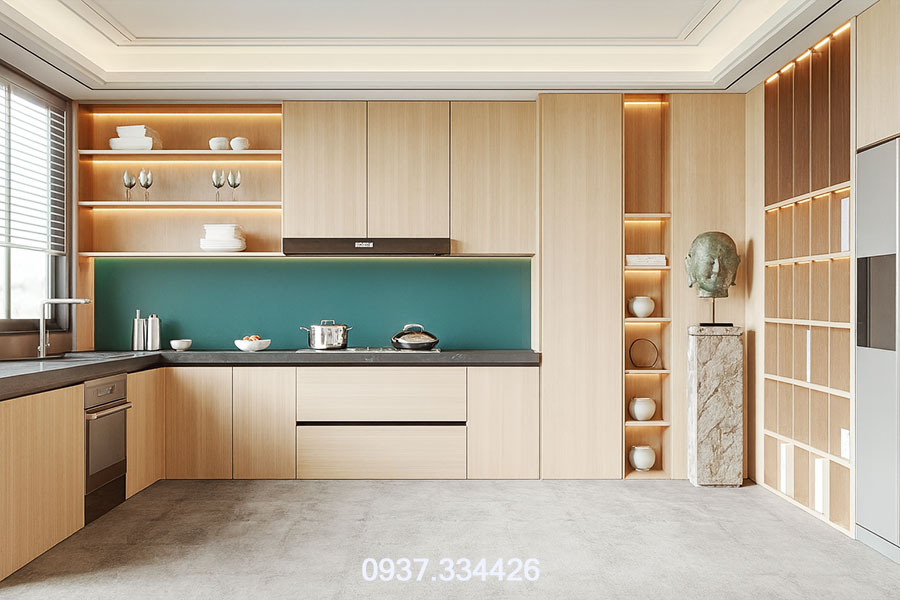tủ bếp Laminate đẹp, hiện đại