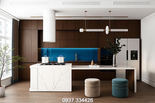 tủ bếp Laminate đẹp, hiện đại