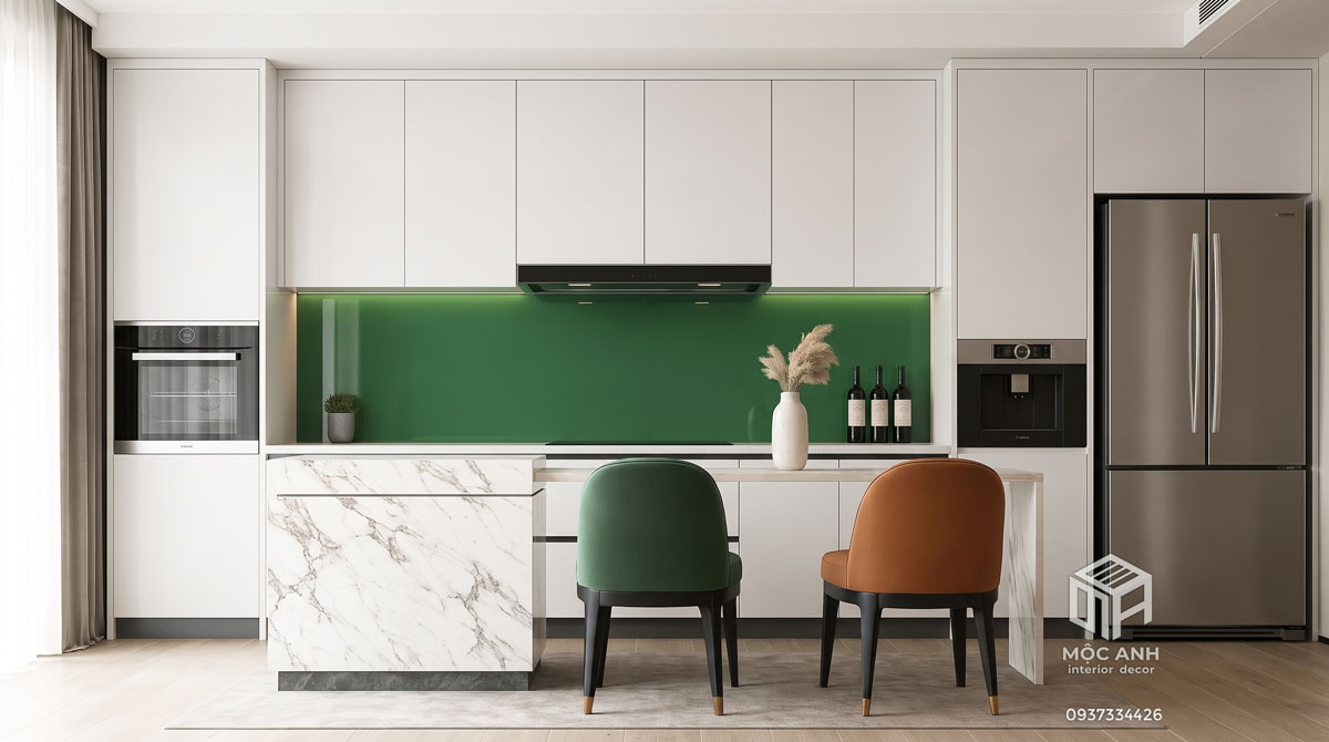 tủ bếp Acrylic cao cấp, sang trọng